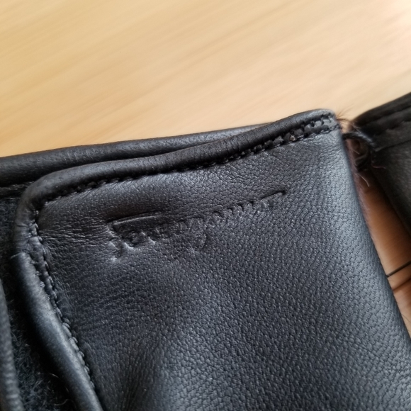 ๐ธ NWT Salvatore Ferragamo Leopard Print Leather Cashmere Lining Women's Gloves - Picture 6 of 9